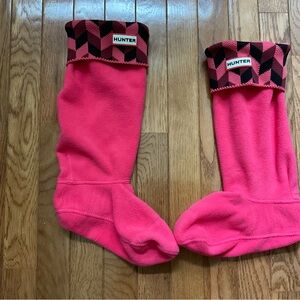 Hunter Vibrant Pink Fleece Boot Liners Size Medium